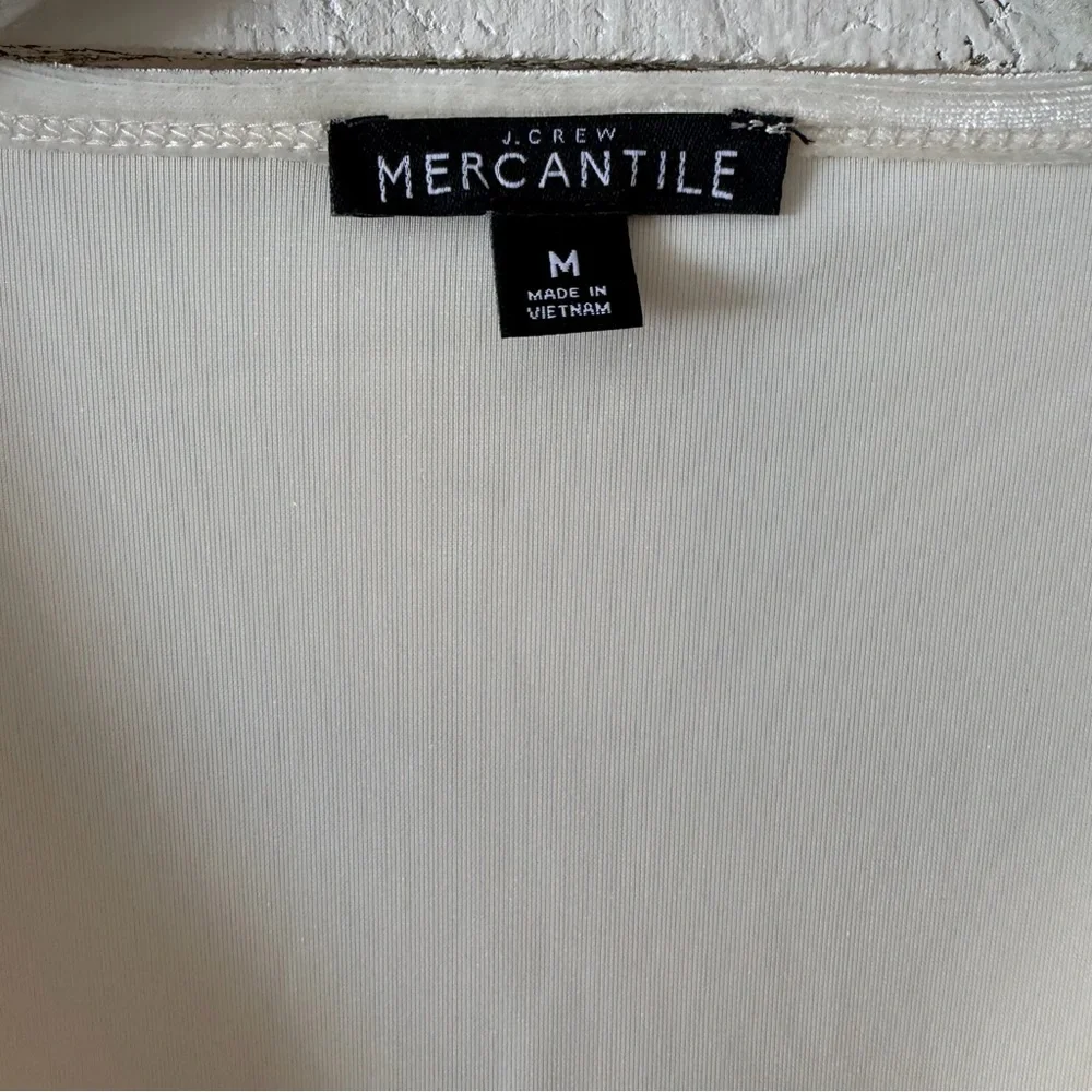 J. Crew‎ Cream Velvet Wrap Style Top